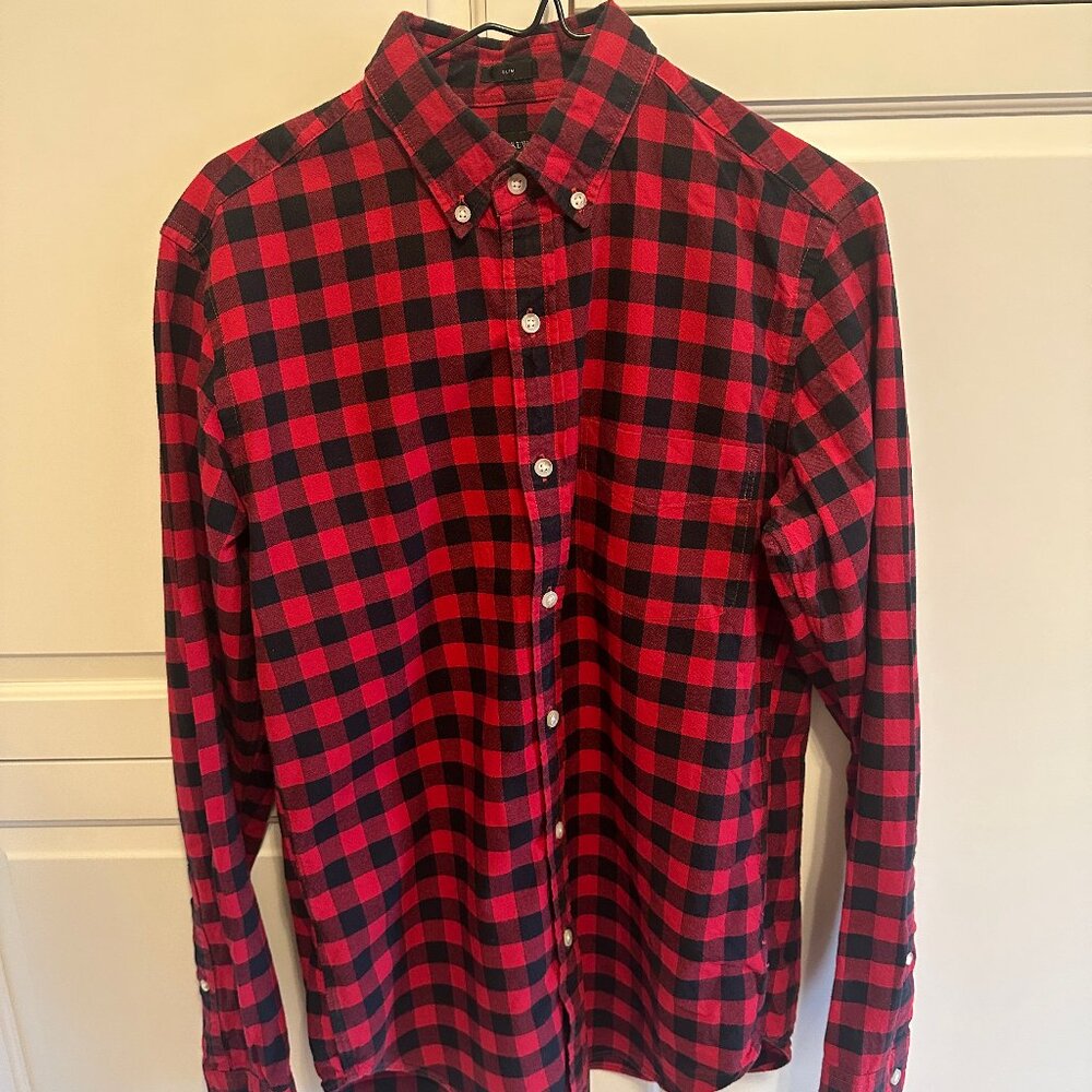 JCREW Buffalo Check Button Down